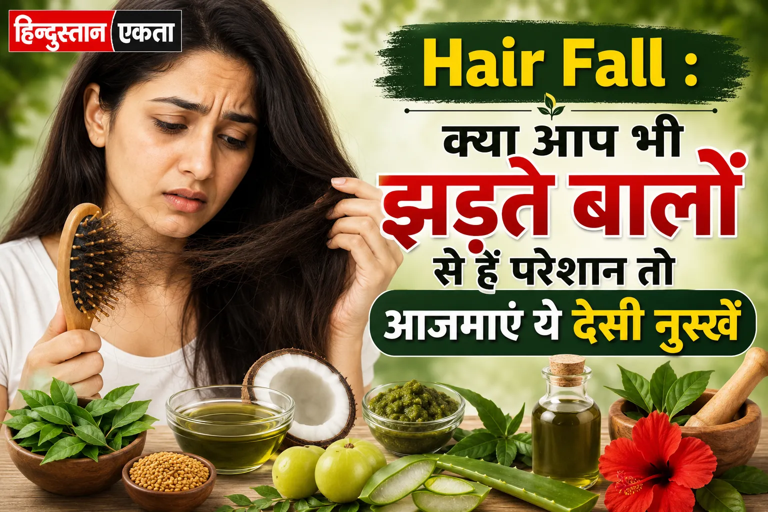 <span class="title-highlight-color">Hair Fall :</span> क्या आप भी jhadate baalon से है परेशान तो आजमाएं ये देसी नुस्खें