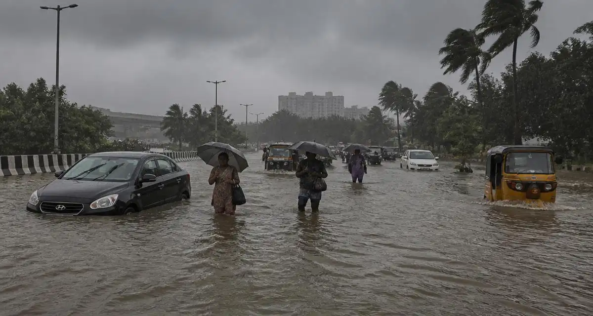 Cyclone Michaung Chennai Effect| मिचौंग तूफान से चेन्नई में  हर जगह पानी-पानी! हालत गंभीर