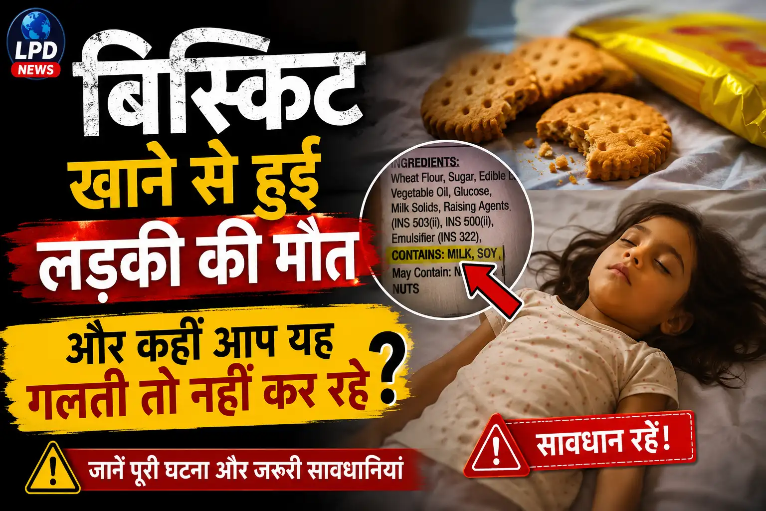 बिस्किट खाने से हुई लड़की की मौत और कही आप यह गलती तो नही कर रहे