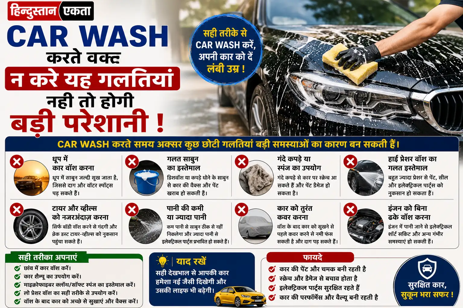 Car Wash करते वक्त न करे यह गलतियां नही तो होगी बड़ी परेशानी