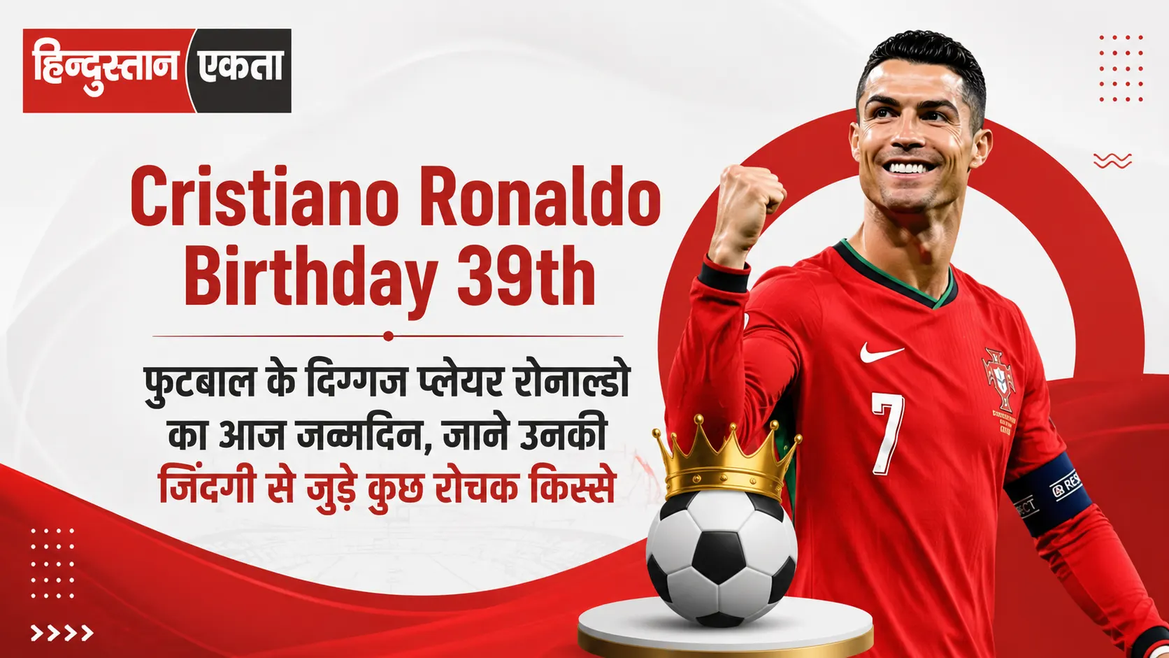 Cristiano Ronaldo Birthday 39th | फुटबाल के दिग्गज प्लेयर रोनाल्डो का आज जन्मदिन, जाने उनकी जिंदगी से जुड़े कुछ रोचक किस्से