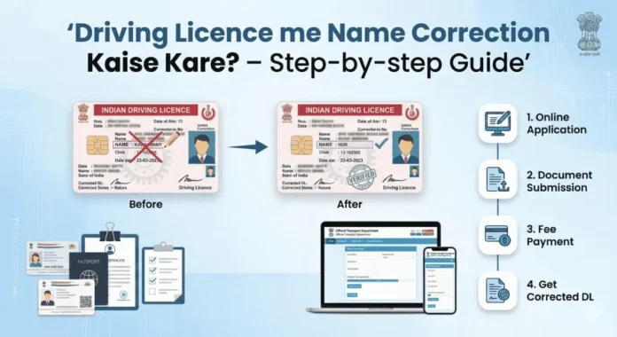 Driving Licence me Name Correction Kaise Kare?