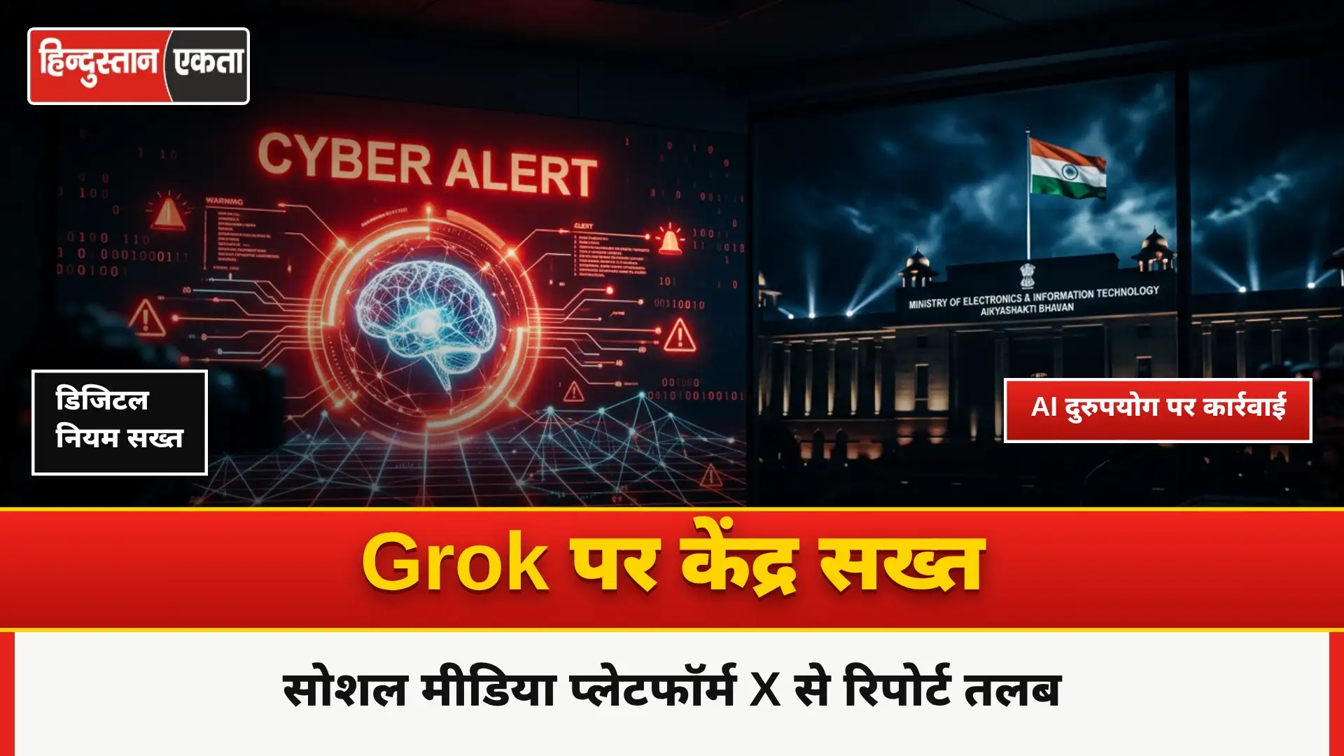 Grok के दुरुपयोग पर केंद्र सख्त, सोशल मीडिया प्लेटफॉर्म ‘X’ से रिपोर्ट तलब
