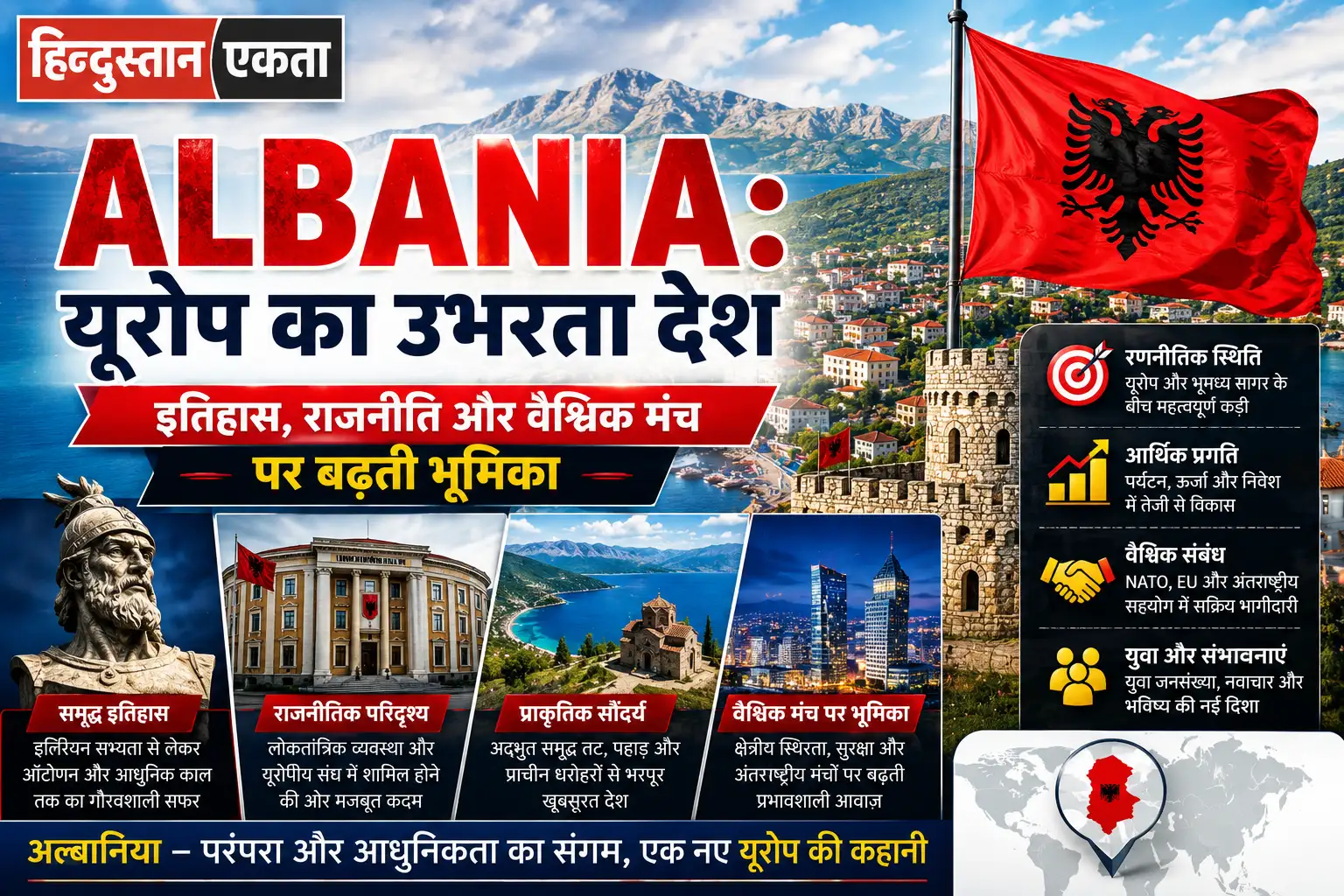 <span class="title-highlight-color">Albania:</span> यूरोप का उभरता देश, इतिहास, राजनीति और वैश्विक मंच पर बढ़ती भूमिका