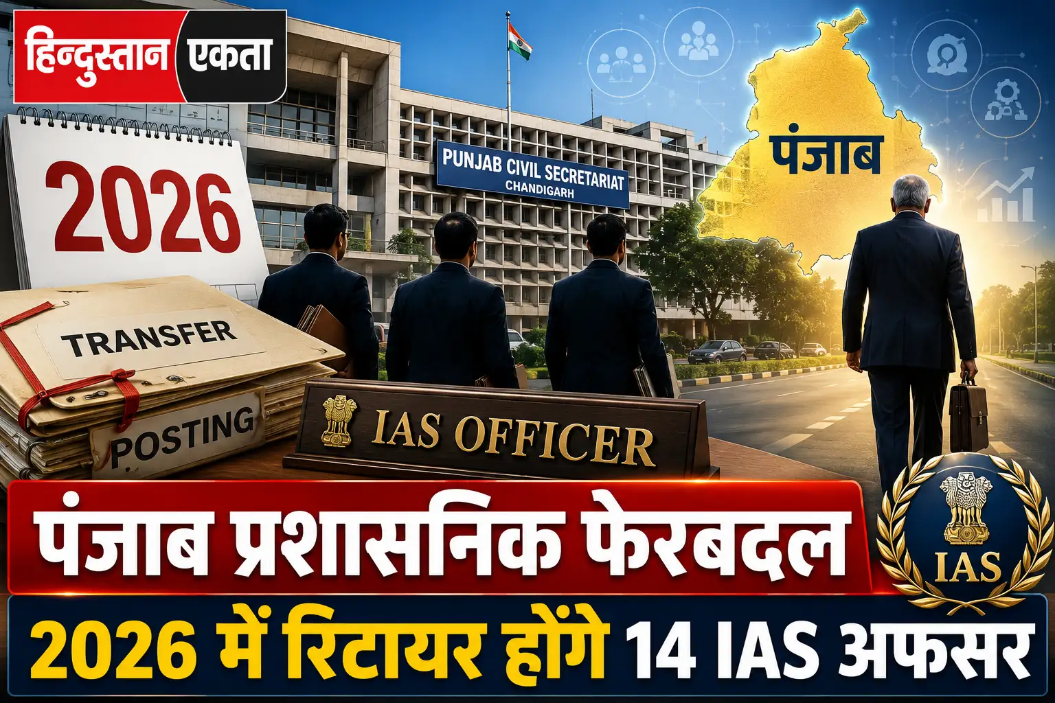 <span class="title-highlight-color">पंजाब प्रशासनिक फेरबदल:</span> 2026 में रिटायर होंगे 14 IAS अफसर