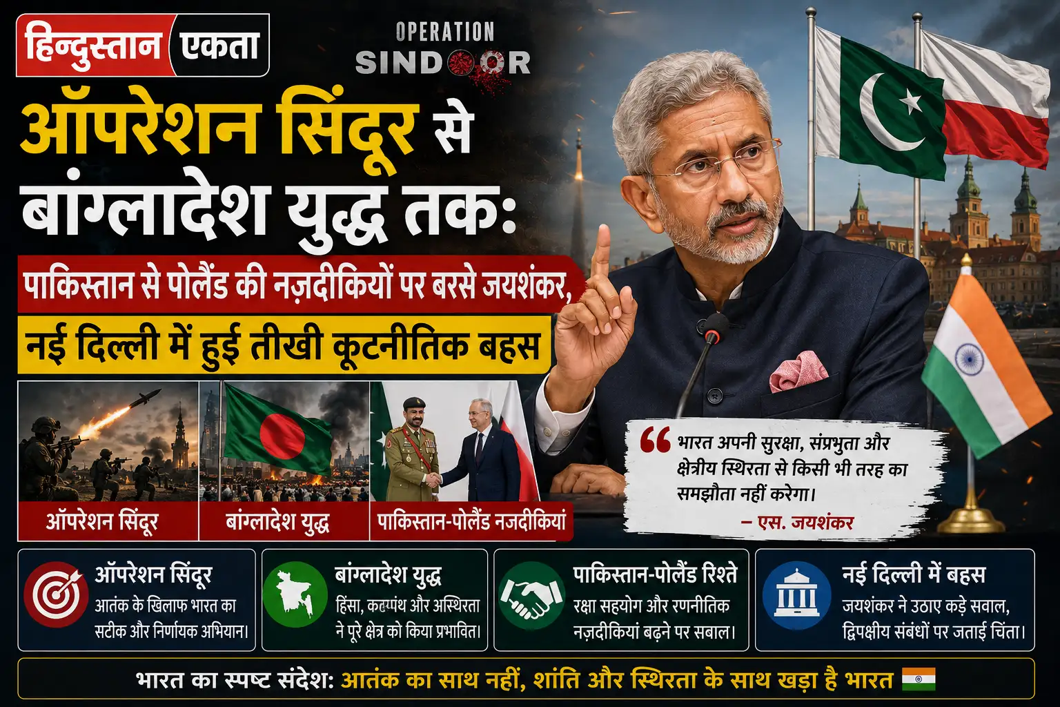 <span class="title-highlight-color">ऑपरेशन सिंदूर से बांग्लादेश युद्ध तक:</span> पाकिस्तान से पोलैंड की नजदीकियों पर बरसे जयशंकर, नई दिल्ली में हुई तीखी कूटनीतिक बहस