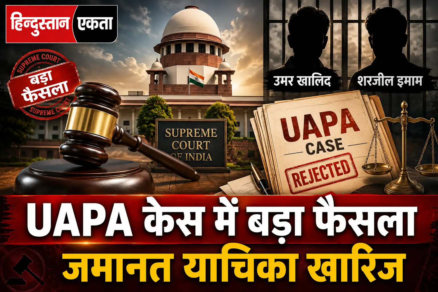 <span class="title-highlight-color">UAPA Case में Supreme Court का बड़ा फैसला:</span> उमर खालिद-शरजील इमाम की जमानत याचिका खारिज