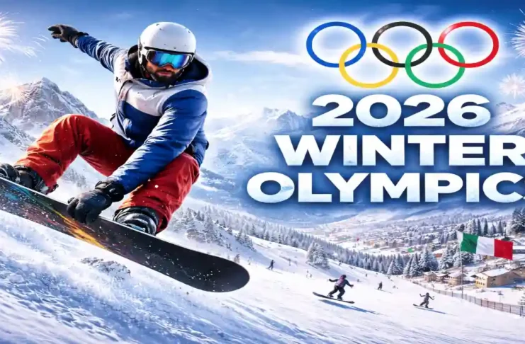 2026 Winter Olympics snowboarding event athlete in action