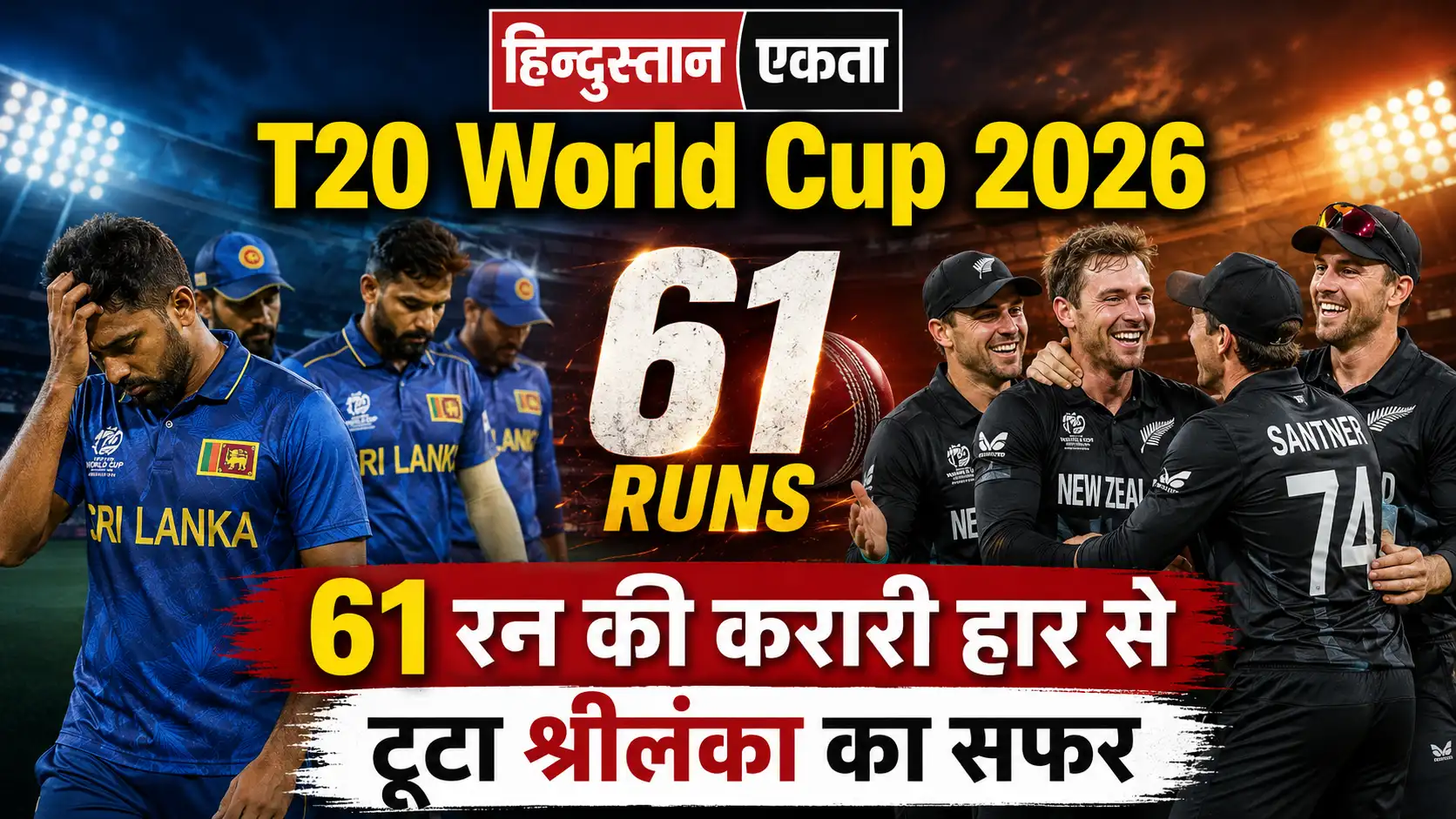 <span class="title-highlight-color">T20 World Cup 2026:</span> 61 रन की करारी हार से टूटा श्रीलंका का सफर