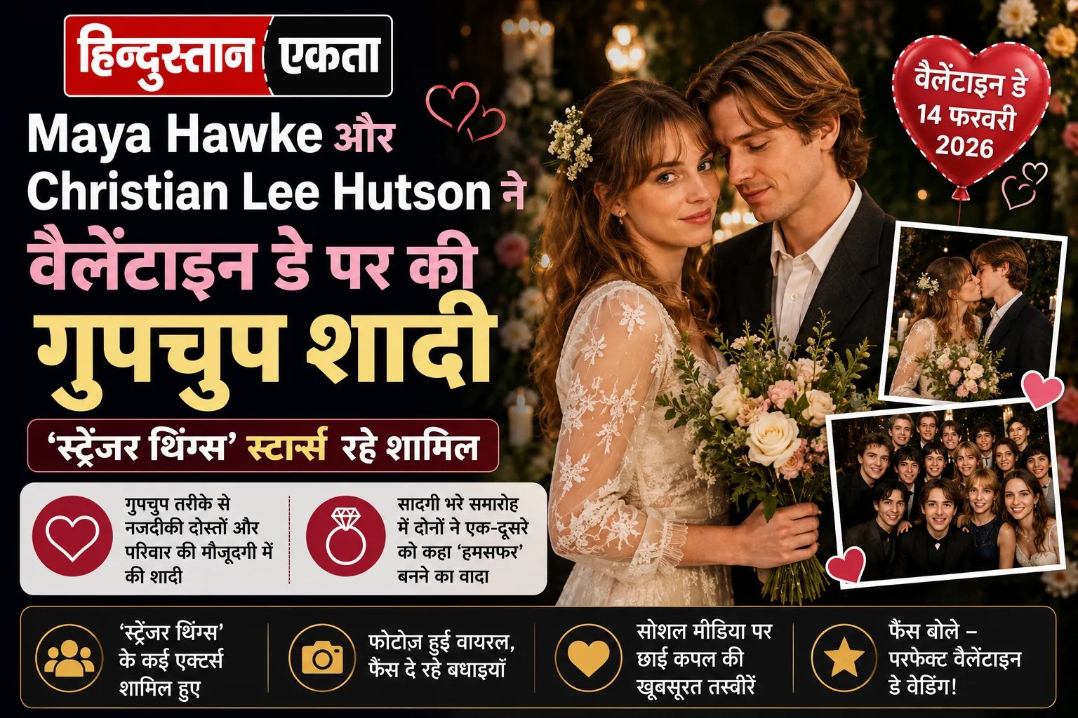 Maya Hawke और Christian Lee Hutson ने वैलेंटाइन डे पर की गुपचुप शादी, ‘स्ट्रेंजर थिंग्स’ स्टार्स रहे शामिल