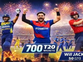 टी-20 वर्ल्ड कप में पथुम निसांका का शतक और राशिद खान के 700 विकेट, श्रीलंका बनाम ऑस्ट्रेलिया मुकाबले का दृश्य