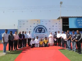 समालखा में शुरू हुआ 26वां निरंकारी क्रिकेट टूर्नामेंट, खेल और अनुशासन का अनोखा संगम A grand opening ceremony of the 26th Nirankari Cricket Tournament at the Sant Nirankari Spiritual Complex in Samalkha, with players, dignitaries, and audiences gathered in a spiritual and disciplined atmosphere.