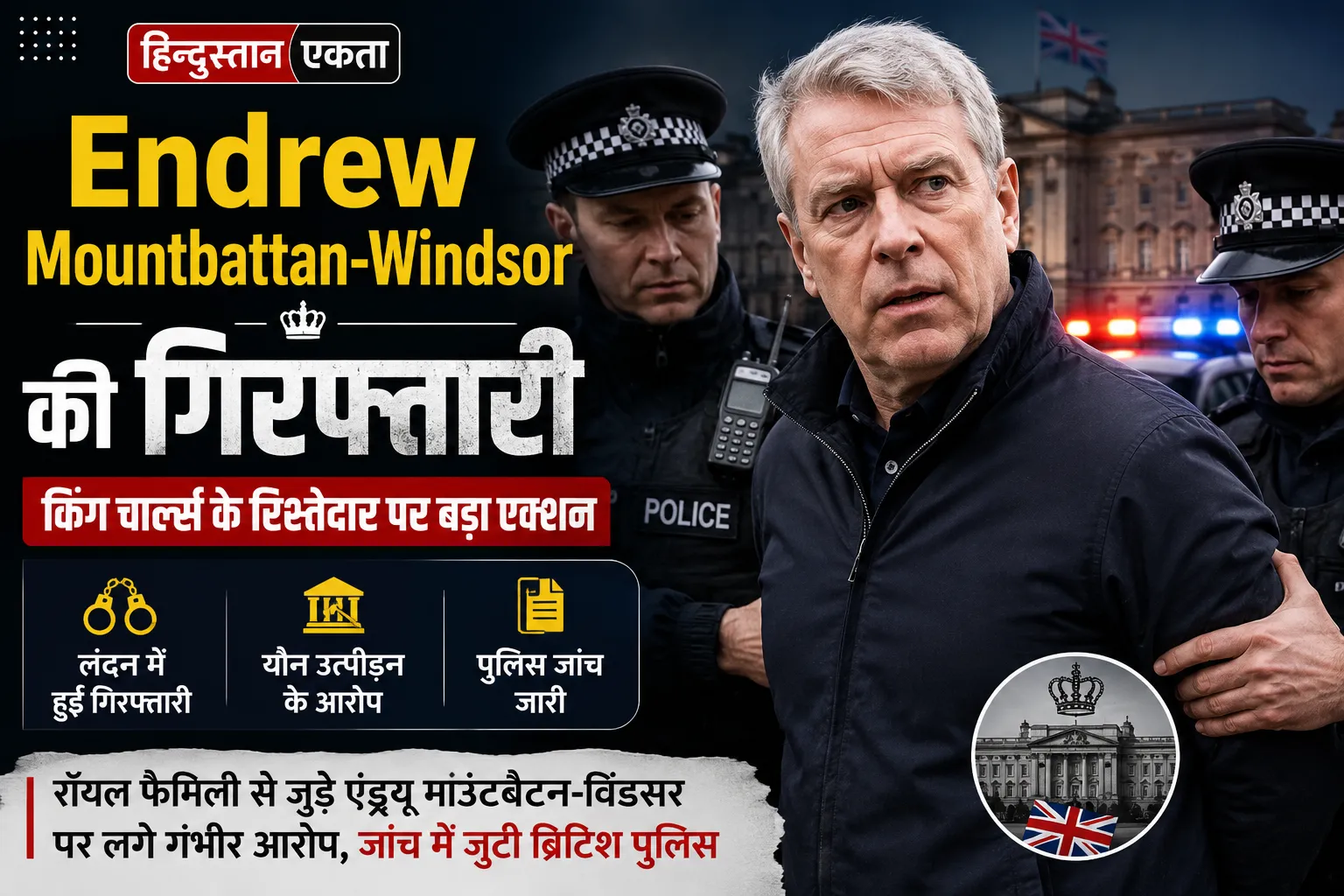 Endrew Mountbattan-Windsor की गिरफ्तारी