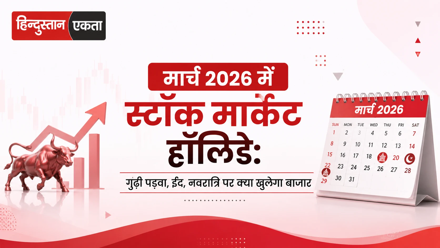 <span class="title-highlight-color">मार्च 2026 में स्टॉक मार्केट हॉलिडे:</span> गुढ़ी पड़वा, ईद, नवरात्रि पर क्या खुलेगा बाजार