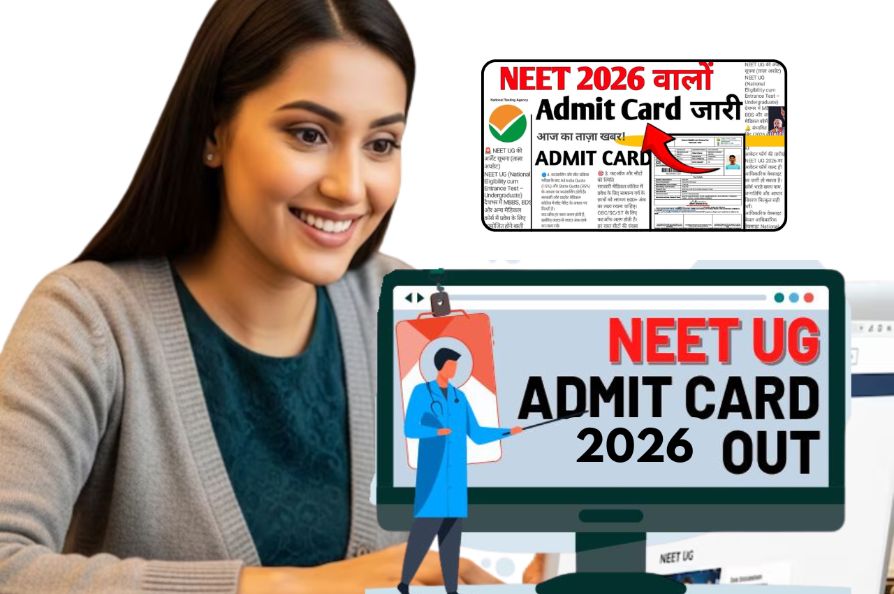 <span class="title-highlight-color">NEET UG Admit Card 2026 जारी:</span> 22 लाख से अधिक उम्मीदवारों के लिए हॉल टिकट उपलब्ध, 3 मई को परीक्षा