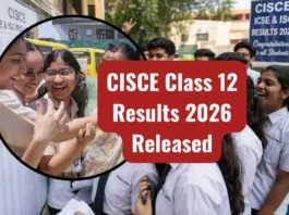 Students celebrating after CISCE ISC Class 12 Result 2026 announcement with high pass percentage and girls outperforming boys