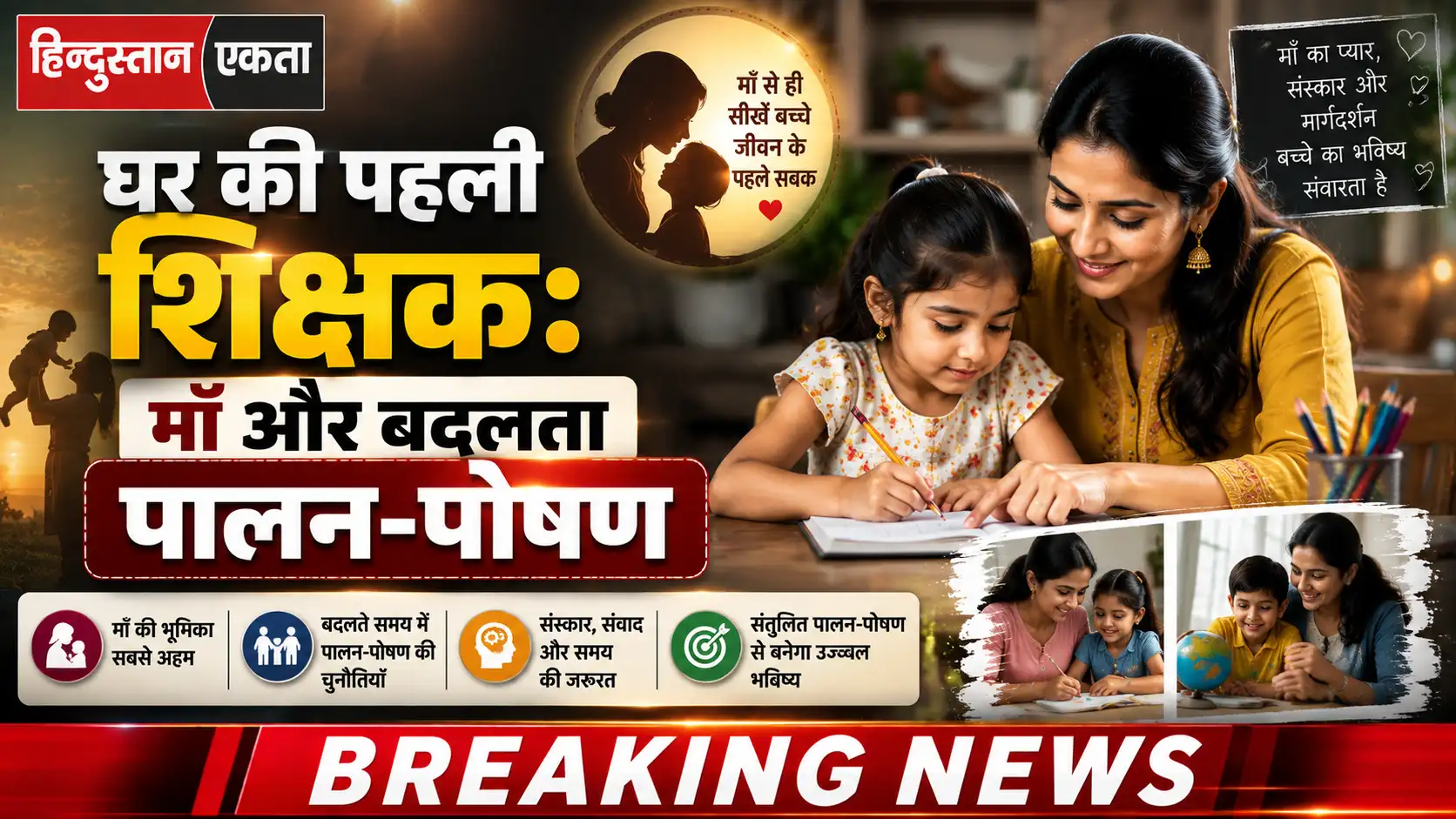 <span class="title-highlight-color">घर की पहली शिक्षक:</span> माँ और बदलता पालन-पोषण