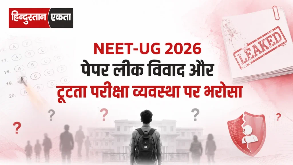 NEET-UG 2026 Paper Leak विवाद और टूटता परीक्षा व्यवस्था पर भरोसा