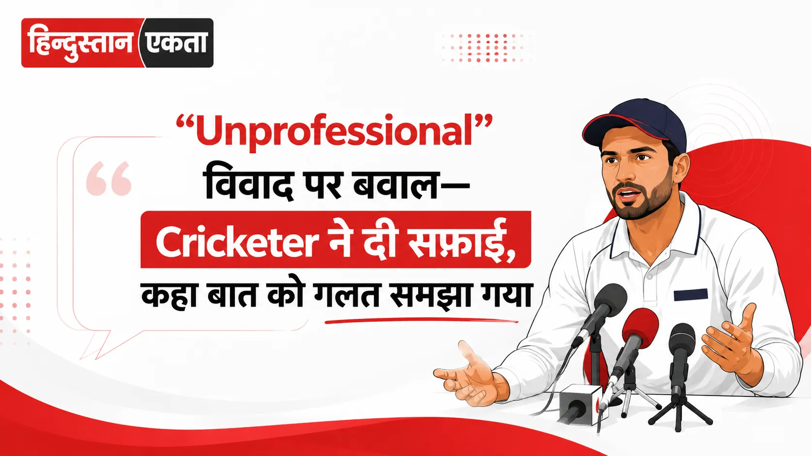 “Unprofessional” विवाद पर बवाल—Cricketer ने दी सफाई, कहा बात को गलत समझा गया