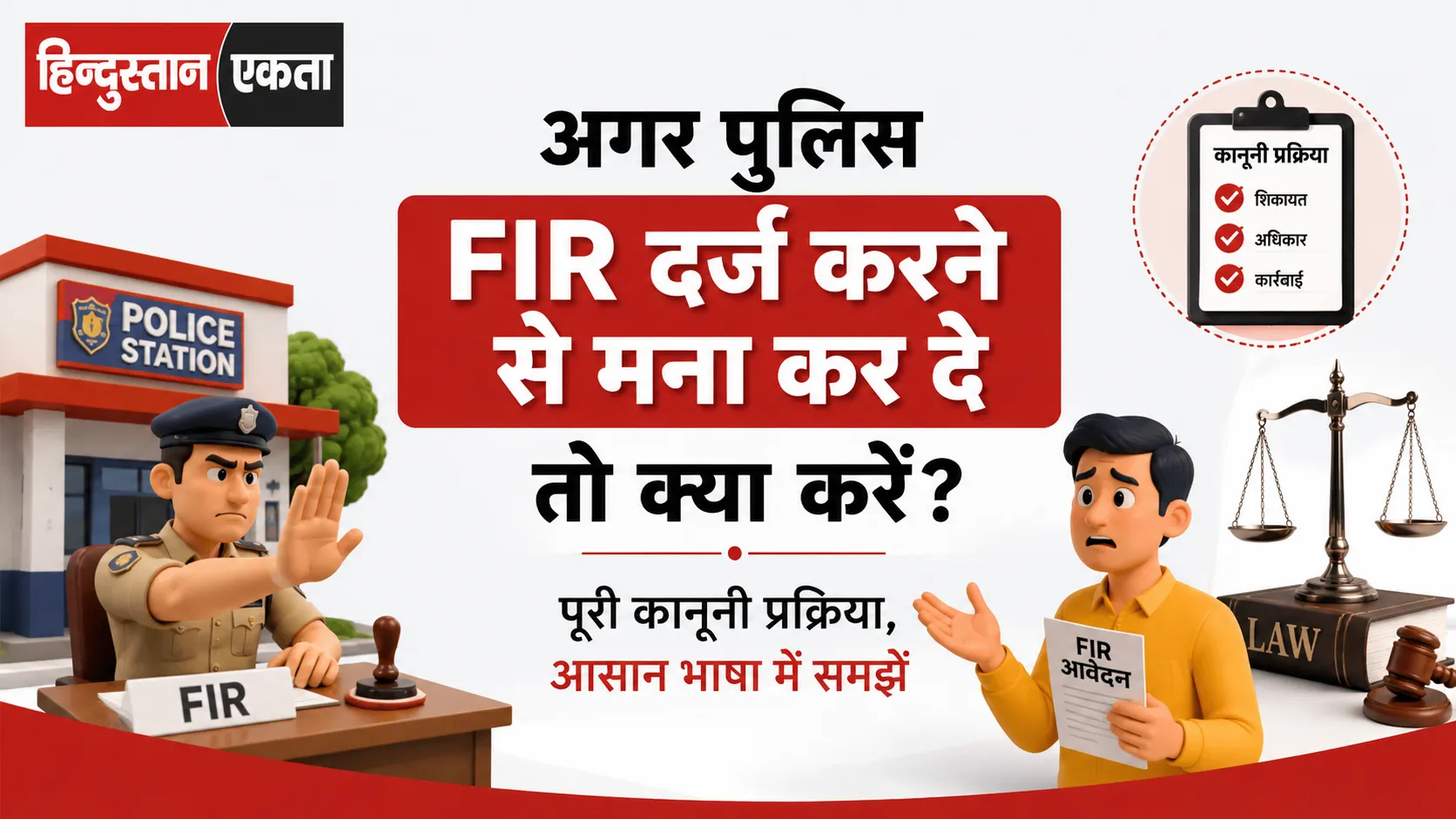 अगर पुलिस एफआईआर (FIR) दर्ज करने से मना कर दे तो क्या करें? पूरी कानूनी प्रक्रिया, आसान भाषा में समझें