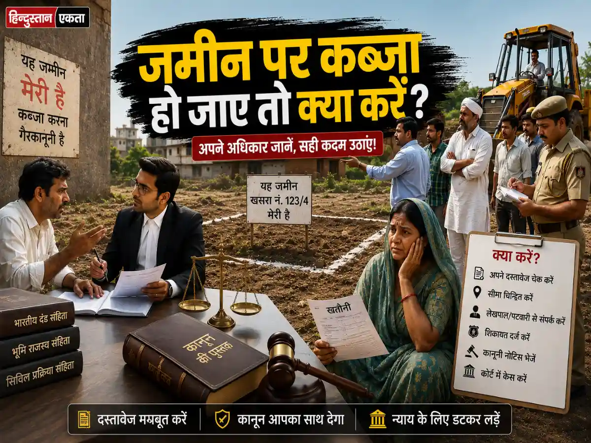जमीन पर कब्जा हो जाए तो क्या करें