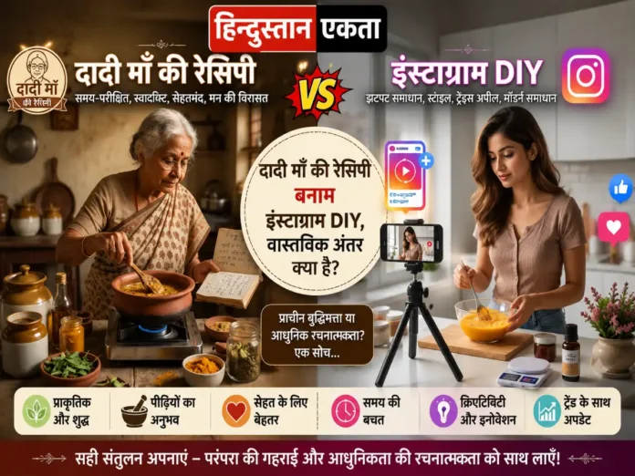 अधिक पढ़ें: दादी माँ की रेसिपी बनाम इंस्टाग्राम DIY, वास्तविक अंतर क्या है?