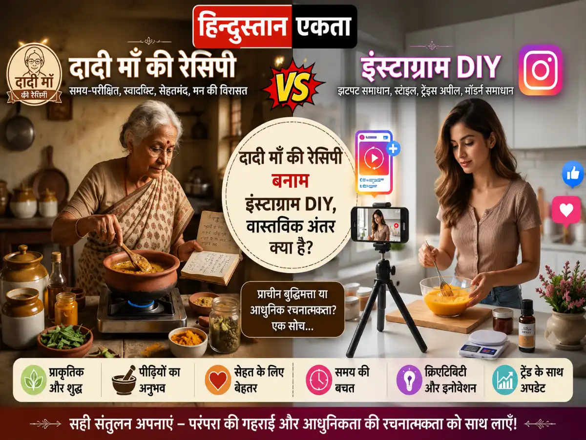दादी माँ की रेसिपी बनाम इंस्टाग्राम DIY