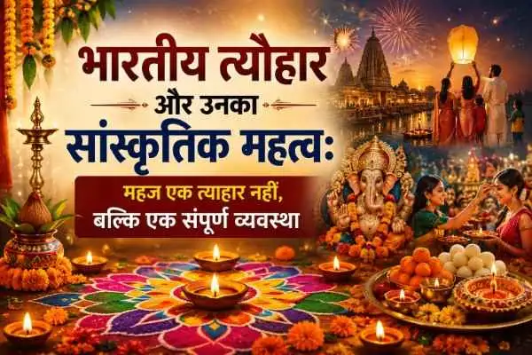 भारतीय त्यौहार और उनका सांस्कृतिक महत्व: महज एक त्योहार नहीं, बल्कि एक संपूर्ण व्यवस्था