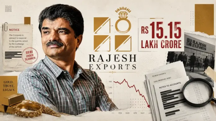 Rajesh Exports पर SEBI का शिकंजा_ 15 लाख करोड़ के कथित फर्जी रेवेन्यू से मचा हड़कंप Rajesh Exports पर SEBI का शिकंजा: 15 लाख करोड़ के कथित फर्जी रेवेन्यू से मचा हड़कंप